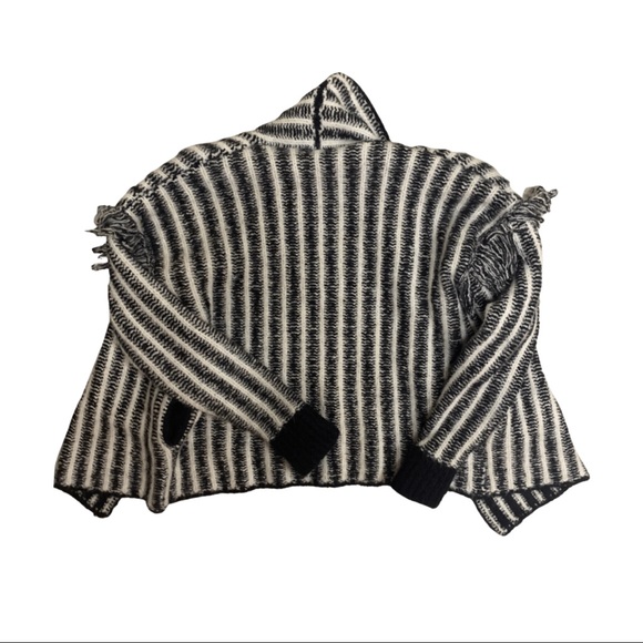 AQUA by Bloomingdales Fringe Cardigan Sweater - Picture 3 of 3